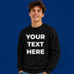 Personalised text fonts print trendy oversized sweatshirt