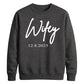 Personalised Wedding Date Script Graphic Bride Unisex Sweatshirt