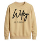 Personalised Wedding Date Script Graphic Bride Unisex Sweatshirt