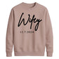 Personalised Wedding Date Script Graphic Bride Unisex Sweatshirt
