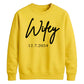 Personalised Wedding Date Script Graphic Bride Unisex Sweatshirt