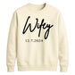 Personalised Wedding Date Script Graphic Bride Unisex Sweatshirt
