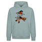 Personalised witch broom name Halloween Oversized Hoodie