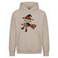 Personalised witch broom name Halloween Oversized Hoodie