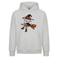 Personalised witch broom name Halloween Oversized Hoodie