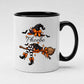 Personalised witch broomstick custom name Halloween Mug