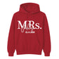 Personalized Mrs Marriage Date Print Bride Unisex Hoodie