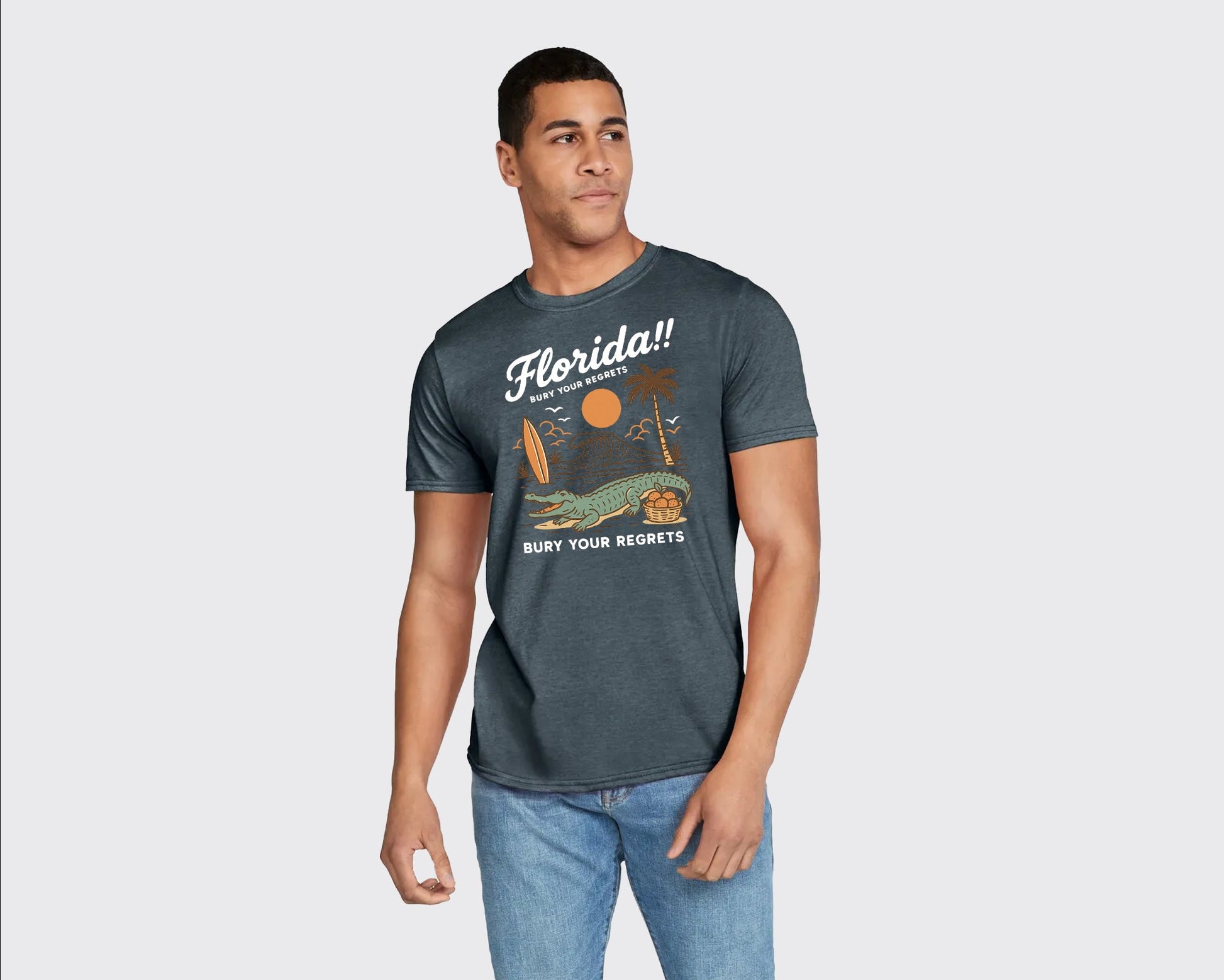 Summer Beach T-Shirt, Florida Bury Your Regret Printed Tee For Men & Women, Summer Beach Lovers Gift Shirt M8438