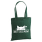 Playful don't stress meowt cat quote print cotton Tote Bag