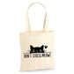 Playful don't stress meowt cat quote print cotton Tote Bag