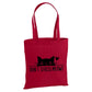 Playful don't stress meowt cat quote print cotton Tote Bag