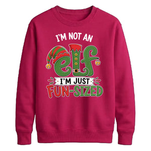 Playful Fun Sized Elf Slogan Christmas Unisex Sweatshirt