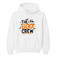 Playful ghost crew design spooky season Halloween hoodie