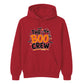 Playful ghost crew design spooky season Halloween hoodie