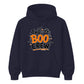Playful ghost crew design spooky season Halloween hoodie