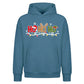 Playful Santa Antlers Ho Ho Ho Christmas Oversized Hoodie