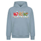 Playful Santa Antlers Ho Ho Ho Christmas Oversized Hoodie