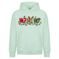 Playful Santa Antlers Ho Ho Ho Christmas Oversized Hoodie