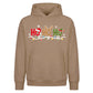 Playful Santa Antlers Ho Ho Ho Christmas Oversized Hoodie