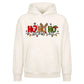 Playful Santa Antlers Ho Ho Ho Christmas Oversized Hoodie