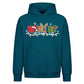 Playful Santa Antlers Ho Ho Ho Christmas Oversized Hoodie