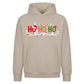 Playful Santa Antlers Ho Ho Ho Christmas Oversized Hoodie