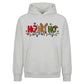Playful Santa Antlers Ho Ho Ho Christmas Oversized Hoodie