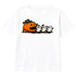 Playful pumpkin chasing little ghosts Halloween Kids T-Shirt