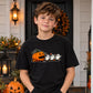 Playful pumpkin chasing little ghosts Halloween Kids T-Shirt