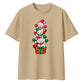 Playful stacked snowmen gift Christmas Oversized T-Shirt