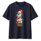 Playful stacked snowmen gift Christmas Oversized T-Shirt