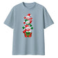 Playful stacked snowmen gift Christmas Oversized T-Shirt