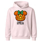 Polka dot bow pumpkin face custom name Halloween Kids Hoodie