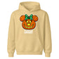 Polka dot bow pumpkin face custom name Halloween Kids Hoodie