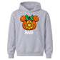 Polka dot bow pumpkin face custom name Halloween Kids Hoodie
