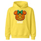 Polka dot bow pumpkin face custom name Halloween Kids Hoodie