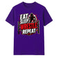 Powerful Eat Sleep Wrestle Repeat Tee Wrestling unisex t-shirt