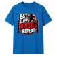 Powerful Eat Sleep Wrestle Repeat Tee Wrestling unisex t-shirt