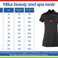 Personalised Embroidered Ladies Beauty Tunic, YOUR LOGO or WRITING Salon Beauty Blossom Tunic for Hairdresser, Salon Beautician Nails Lashes