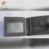 Custom Engraved Black Leather Wallet, Personalised Men's Monogrammed Wallet, Groomsmen Bifold Leather Wallet, Valentine's Day Gift for Him