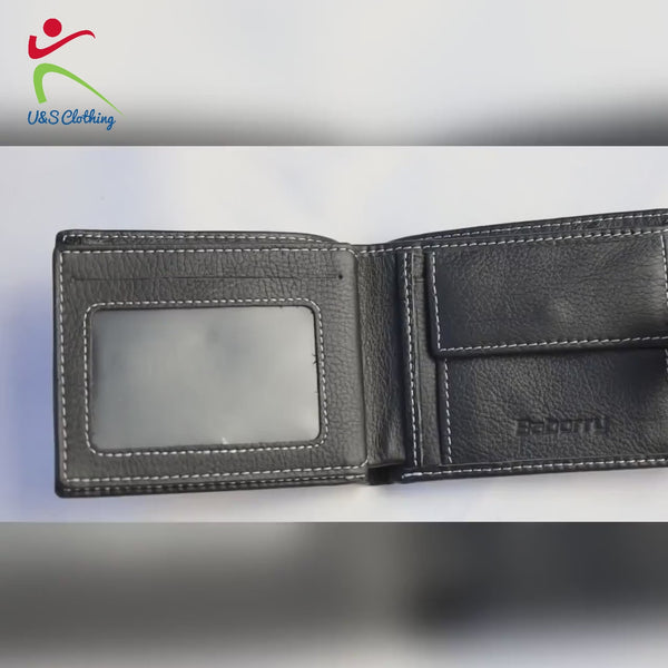 Custom Engraved Black Leather Wallet, Personalised Men's Monogrammed Wallet, Groomsmen Bifold Leather Wallet, Valentine's Day Gift for Him