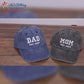 Custom Embroidered Mom and Dad Hat, Personalised Dad Est Date Baseball Cap, Pregnancy Reveal Gifts, Vintage New Mom Hat, Mother's Day Gifts