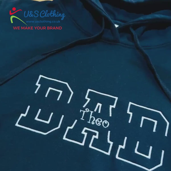 Personalised Dad Hoodie, Custom Embroidered Kids Names on Chest Hoody, Special Dad Pullover Unisex Jumper, Father's Day Outfit, Gift for Dad