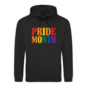 Pride Month Bold Rainbow Block Typography Unisex Hoodie