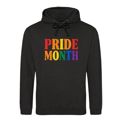 Pride Month Bold Rainbow Block Typography Unisex Hoodie