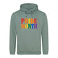 Pride Month Bold Rainbow Block Typography Unisex Hoodie