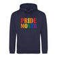 Pride Month Bold Rainbow Block Typography Unisex Hoodie