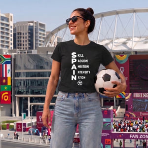 Pride Spain football tournament Ladies Fit t-shirt
