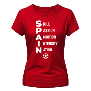 Pride Spain football tournament Ladies Fit t-shirt