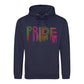 Pride Vivid Neon Drip Outline Pride Month Unisex Hoodie